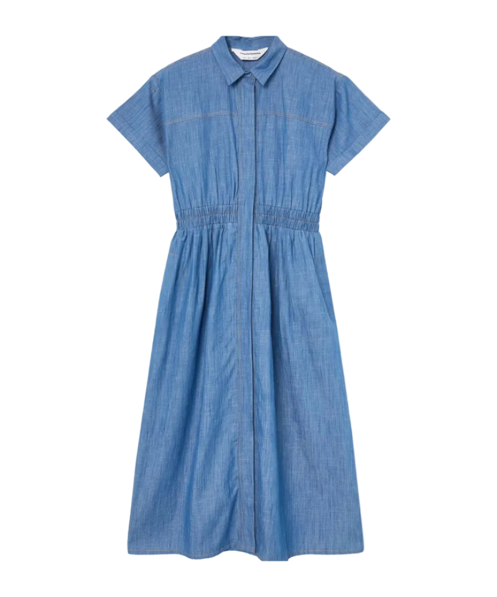 Robe midi chambray bleu clair de Compañía Fantástica