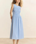 Robe smockée et coupe midi Capucine de la marque Garance Paris