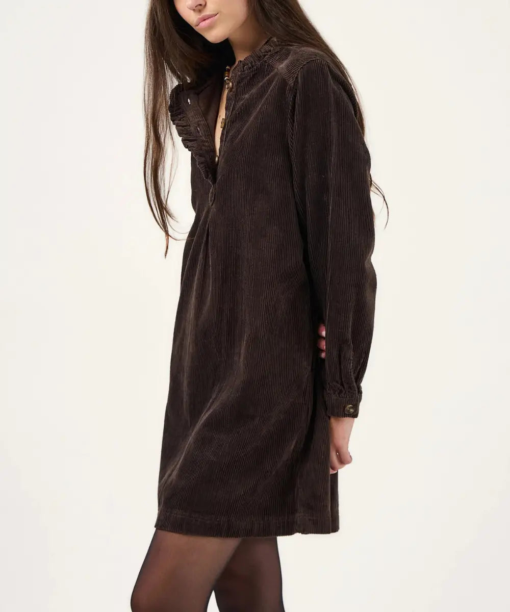 Robe en velours marron de la marque Calie