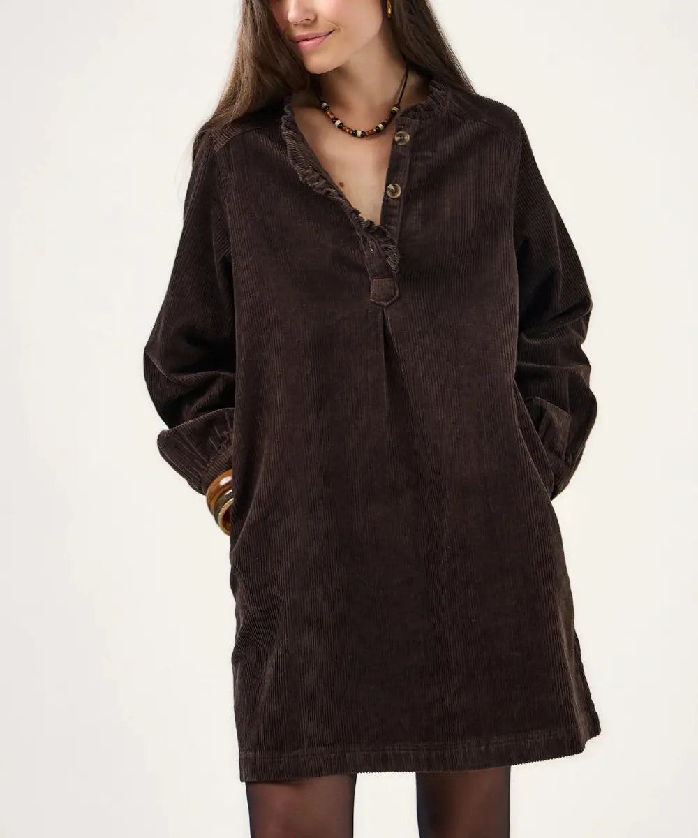 Robe en velours marron de la marque Calie 