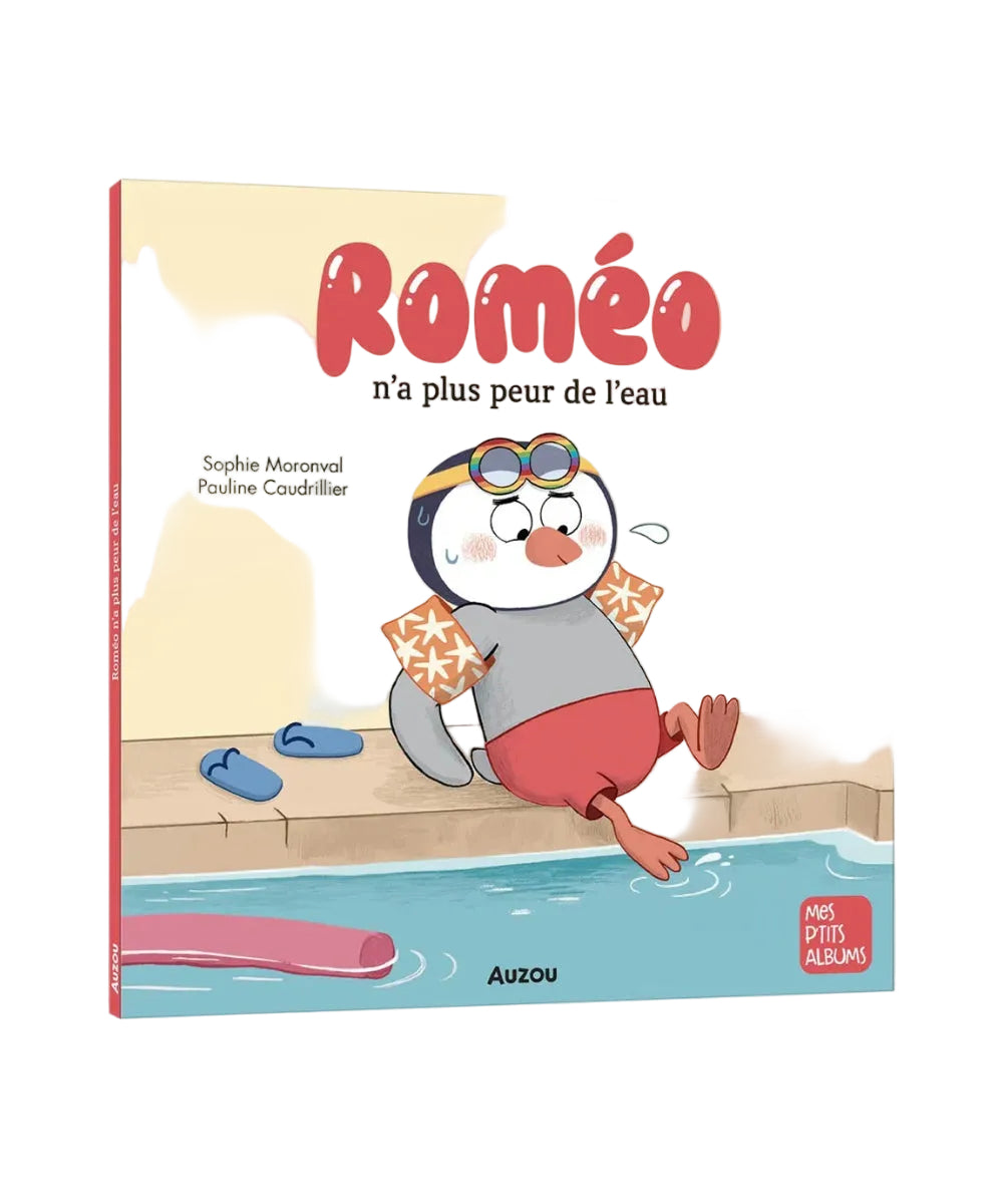 Couverture du livre illustré pour enfant Roméo n'a plus peur de l'eau édité par les éditions Auzou.