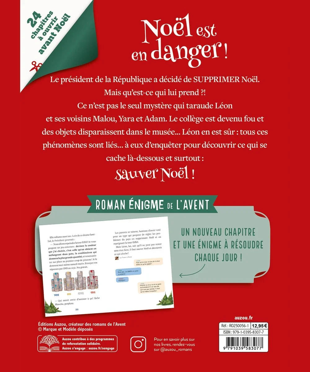 Gros plan en situation de Roman énigme de l'avent - mystères, énigmes et embûches de noël de la marque Auzou