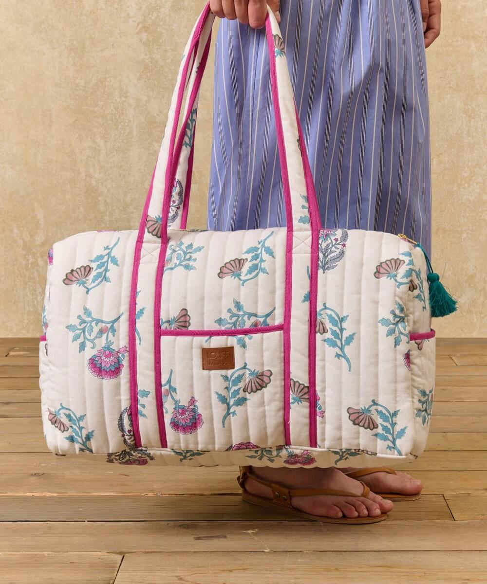 Sac 36h Bilbao Cream Plumeria Grove Louise Misha porté épaule