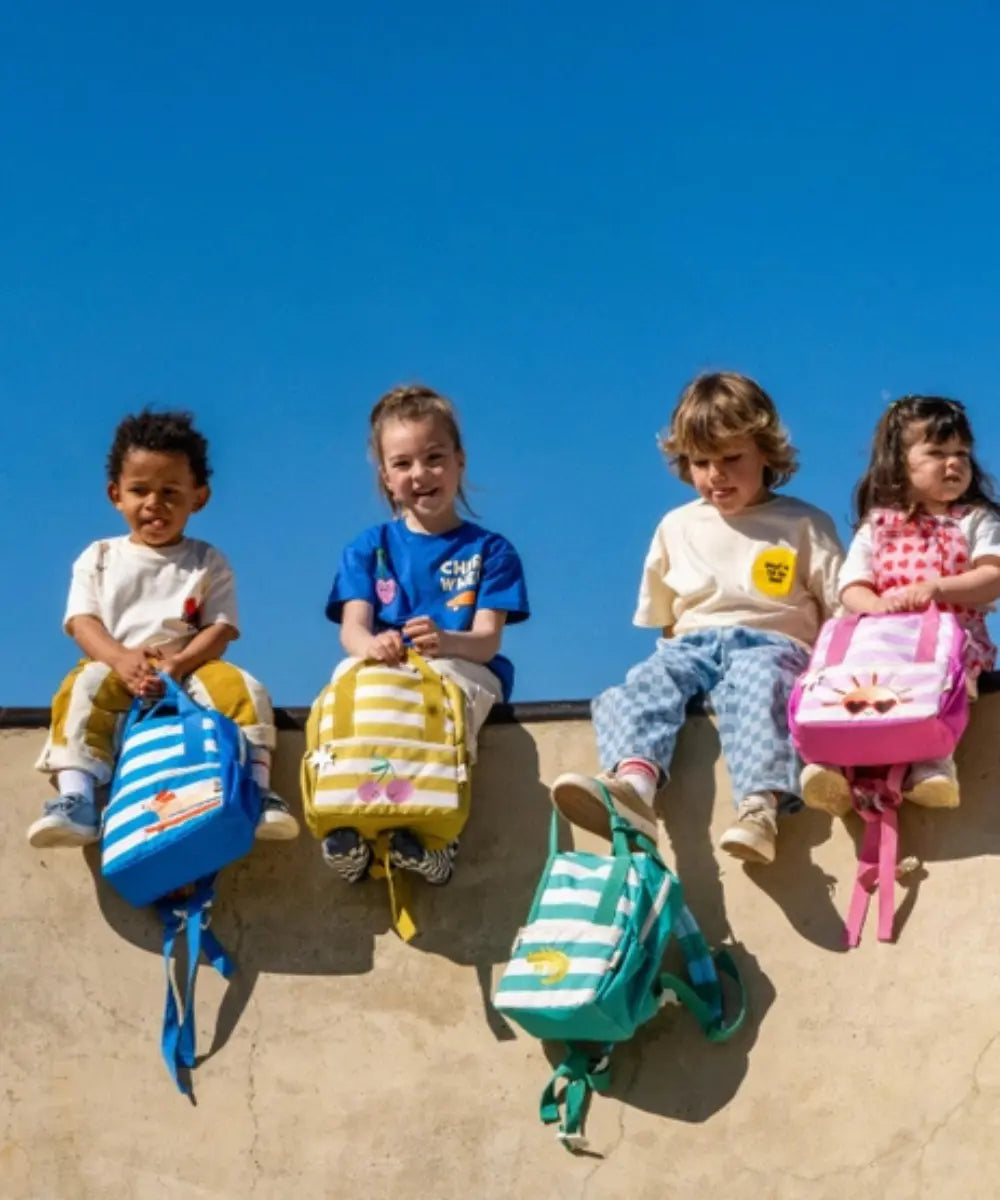 Petit sac à dos de maternelle pour enfant avec motif soleil de la marque The Cotton Cloud.