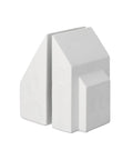 Set de 2 serre livres en porcelaine blanche en forme de maisons de la marque rader.