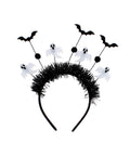 Serre-tête Halloween noir Rex London avec fantômes et chauves-souris