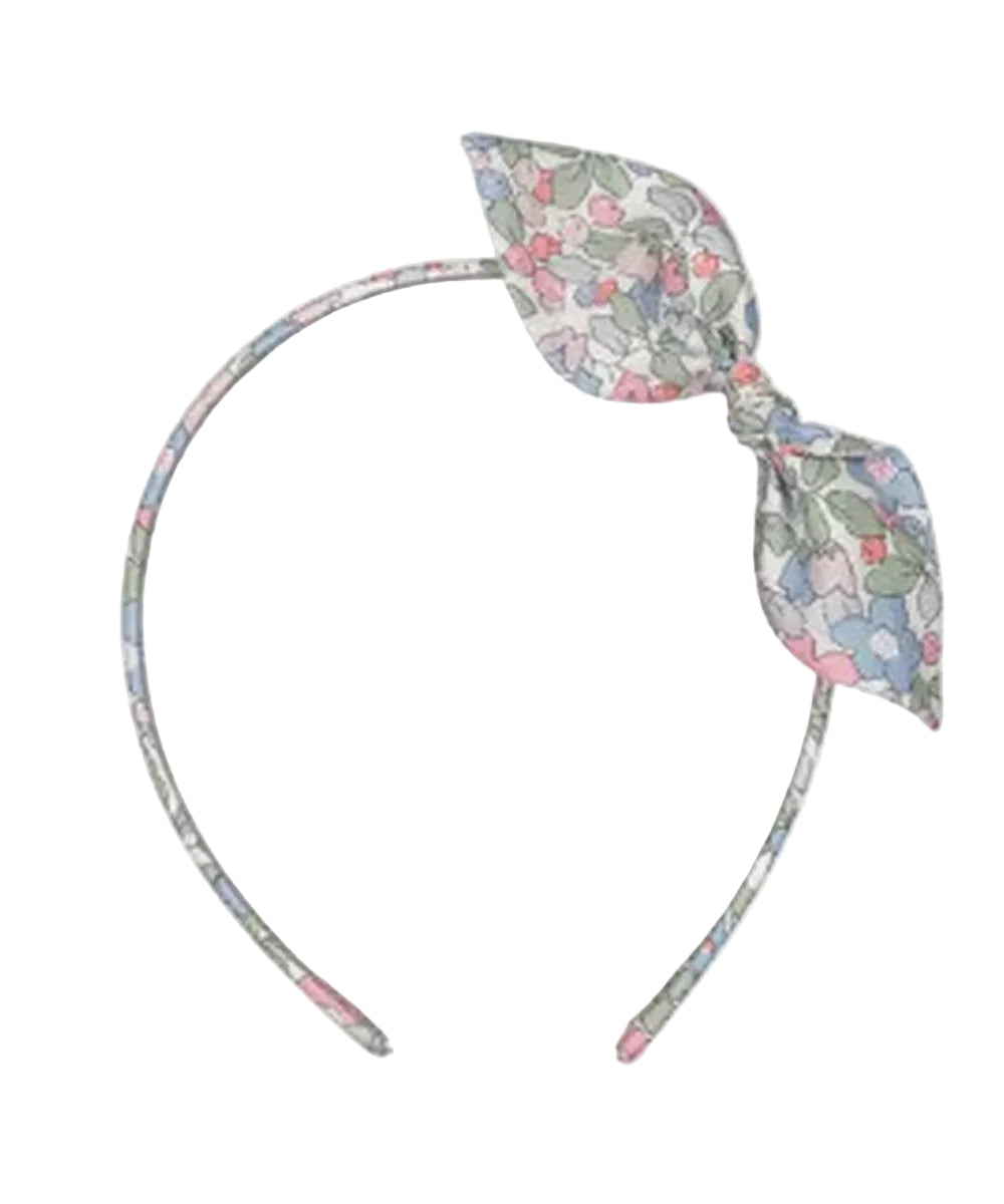 Serre-tête Nœud Lapin - Liberty Betsy Berry Verveine de la marque Luciole et petit pois