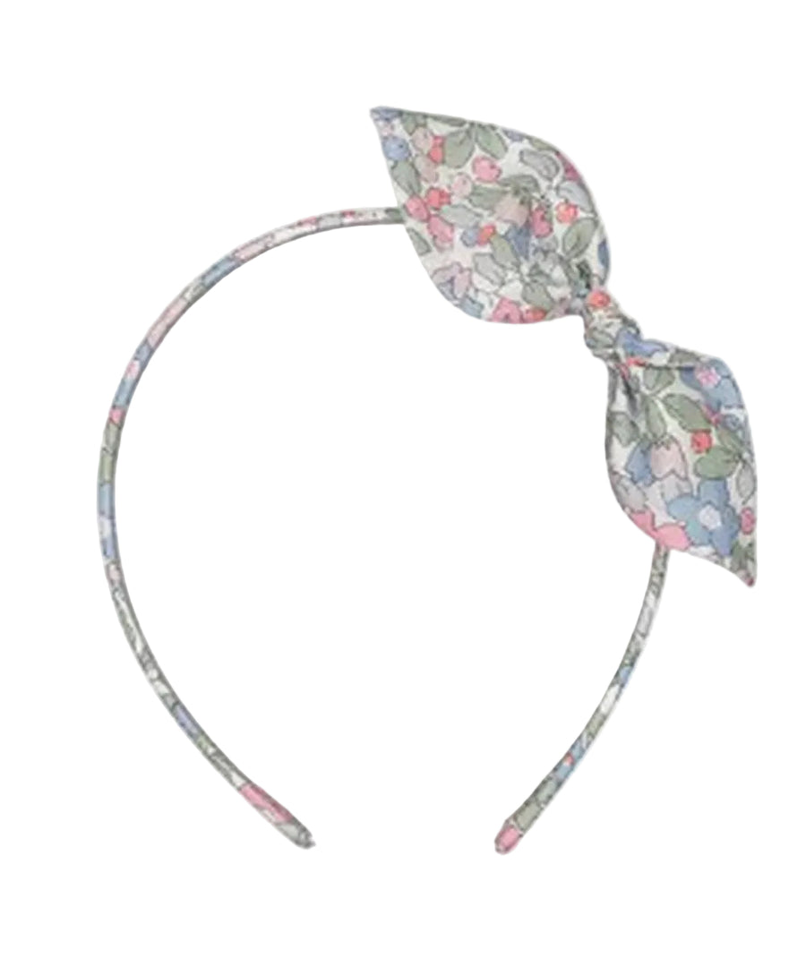 Serre-tête Nœud Lapin - Liberty Betsy Berry Verveine de la marque Luciole et petit pois