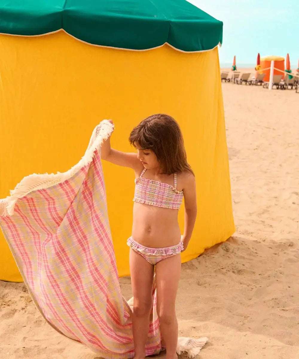 Serviette de bain Lana Pink Island Checks Louise Misha