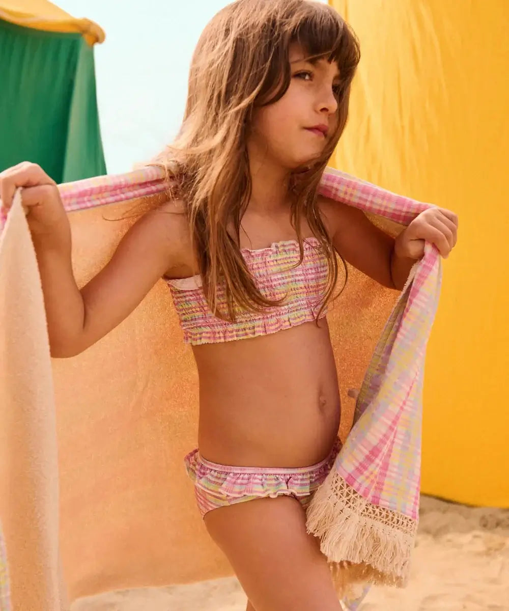 Serviette de bain Lana Pink Island Checks Louise Misha