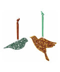 Set 2 Oiseaux en Porcelaine Jaune et Vert de la marque Bloomingville