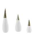 Set de 3 Pere Noel en porcelaine blanche et Doré de la marque Räder
