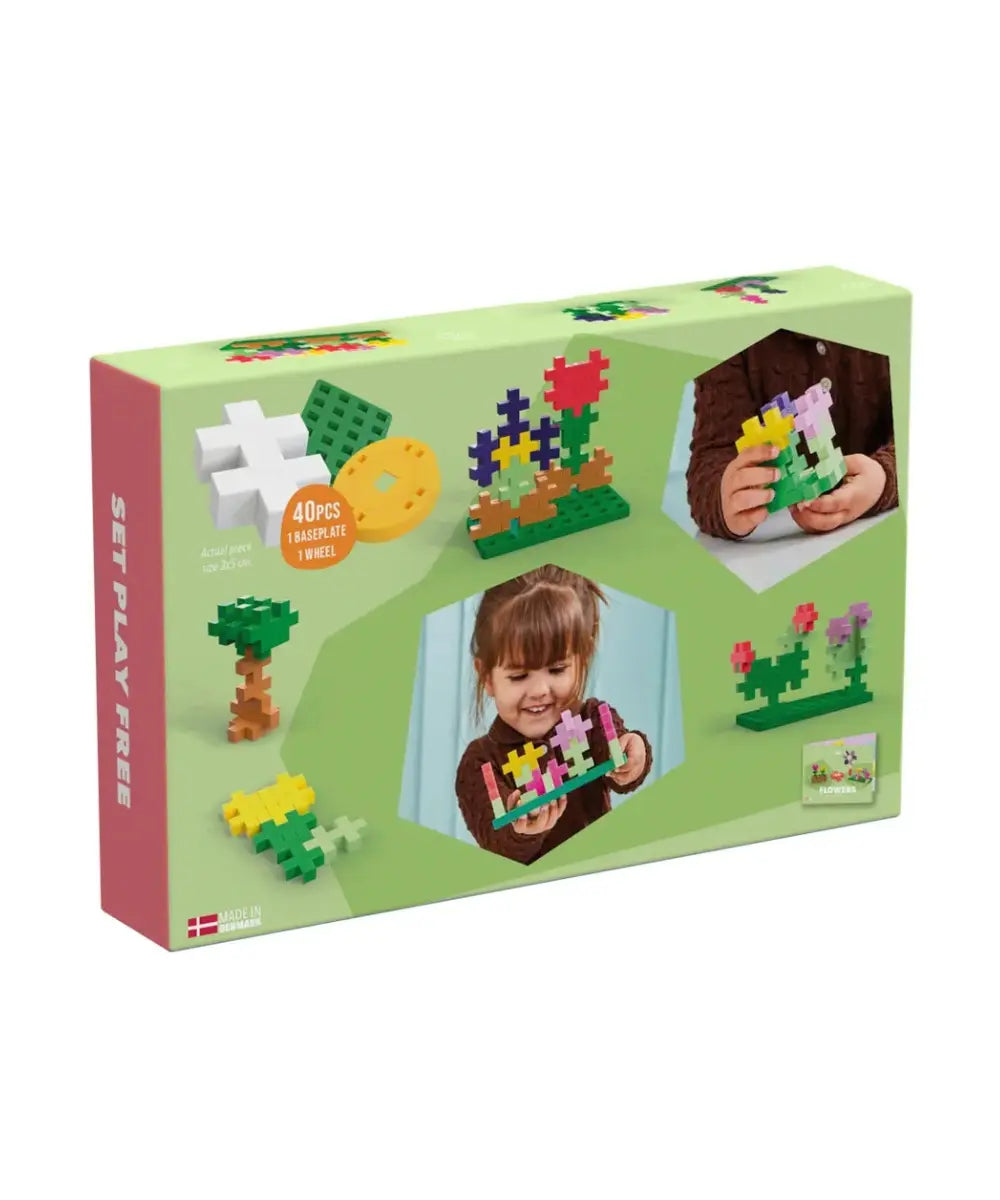 Set d activite plus plus big fleurs avec 40 pieces et base de construction pour enfant.