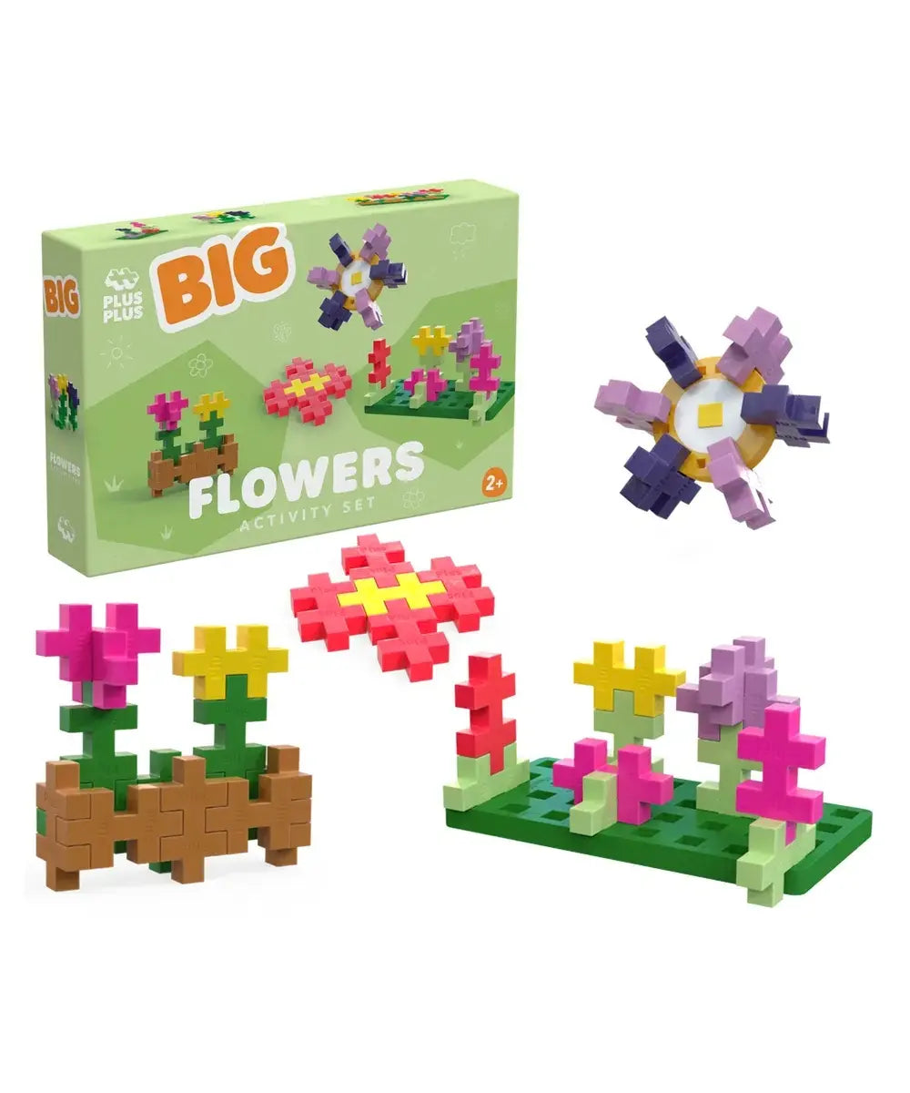 Set d activite plus plus big fleurs avec 40 pieces et base de construction pour enfant.
