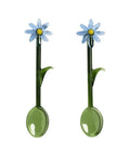 Set de 2 cuillères en Verre en forme de Fleurs bleues de la marque de décoration scandinave Klevering