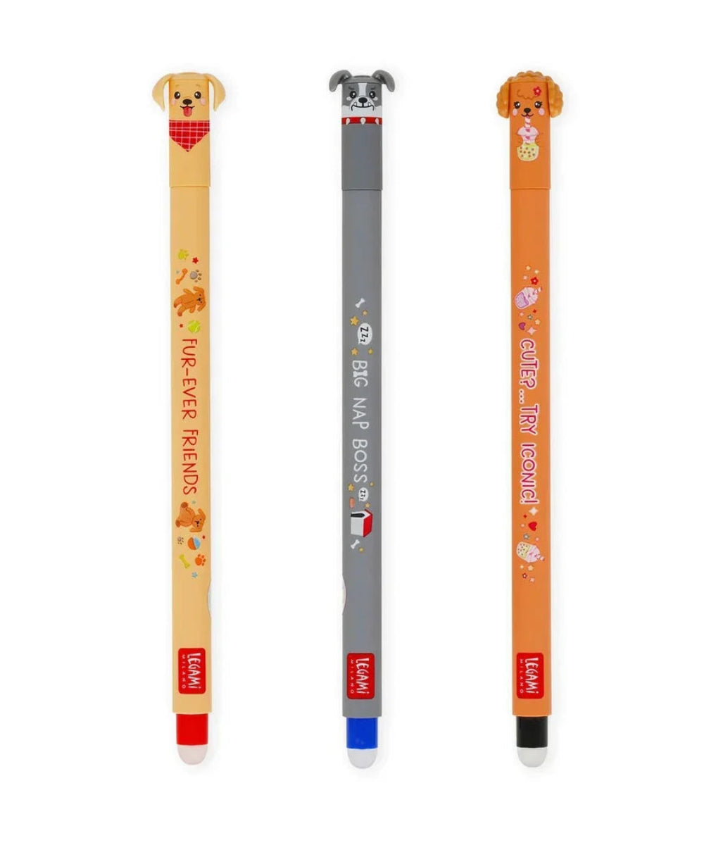 Set de 3 Stylos Effaçables - Erasable Pen - Fur-ever Friends Legami