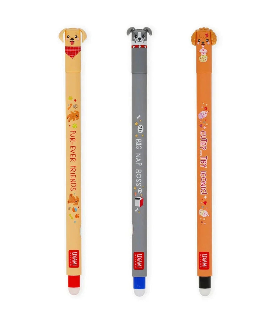 Set de 3 Stylos Effaçables - Erasable Pen - Fur-ever Friends Legami