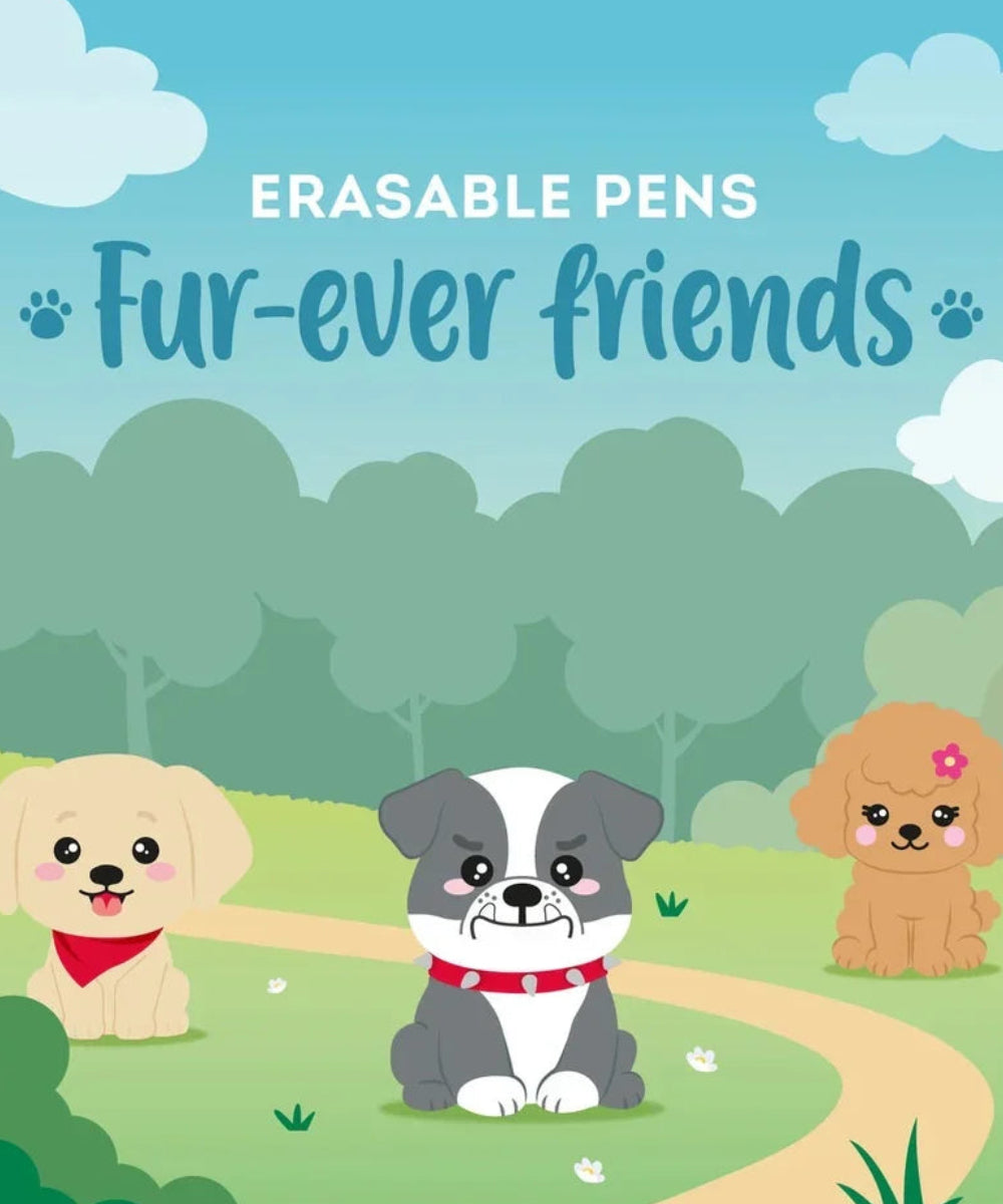 Set de 3 Stylos Effaçables - Erasable Pen - Fur-ever Friends Legami