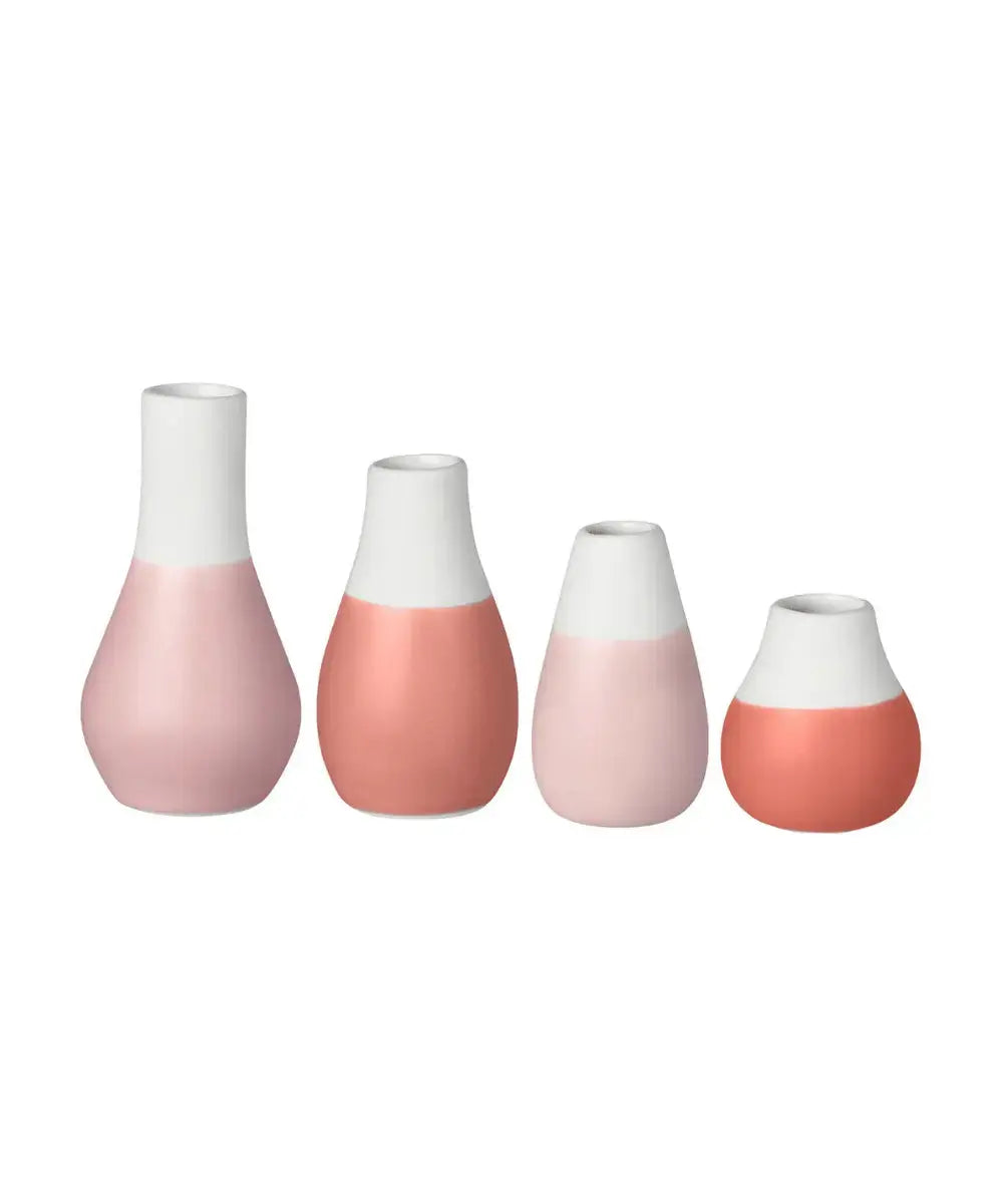 Set de 4 soliflores en grès roses de la marque de décoration Räder