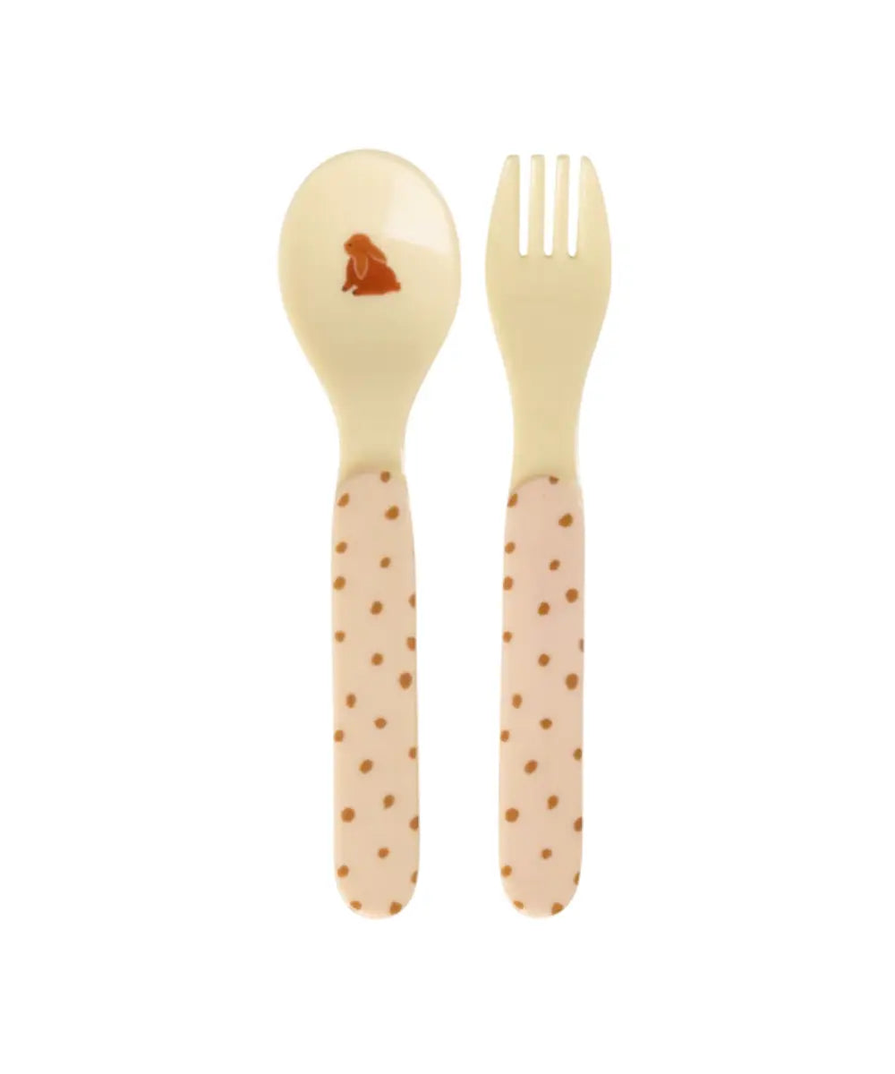 Coffret de vaisselle pour bébé en mélamine motif Fairytale de la marque Rice