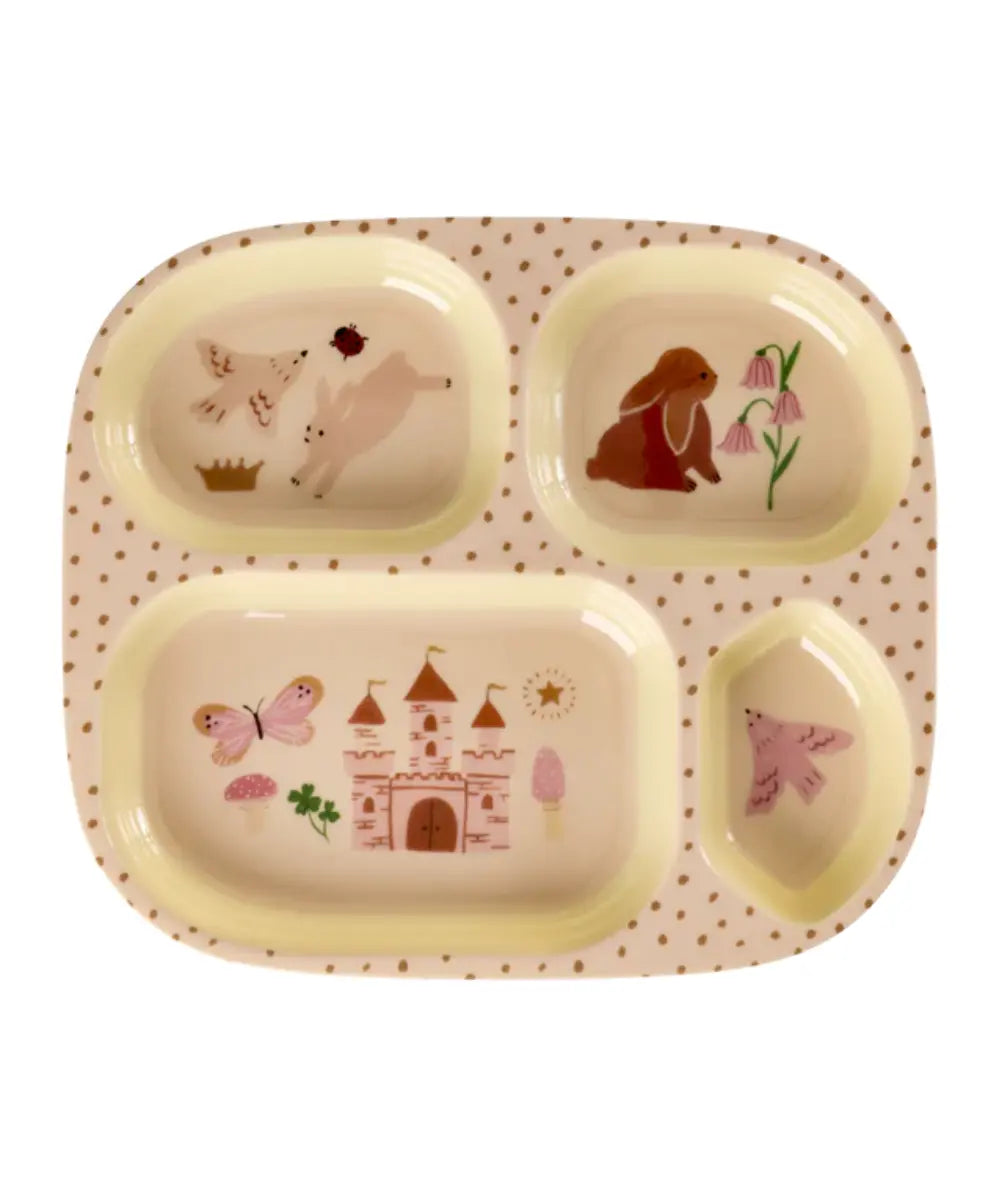 Coffret de vaisselle pour bébé en mélamine motif Fairytale de la marque Rice
