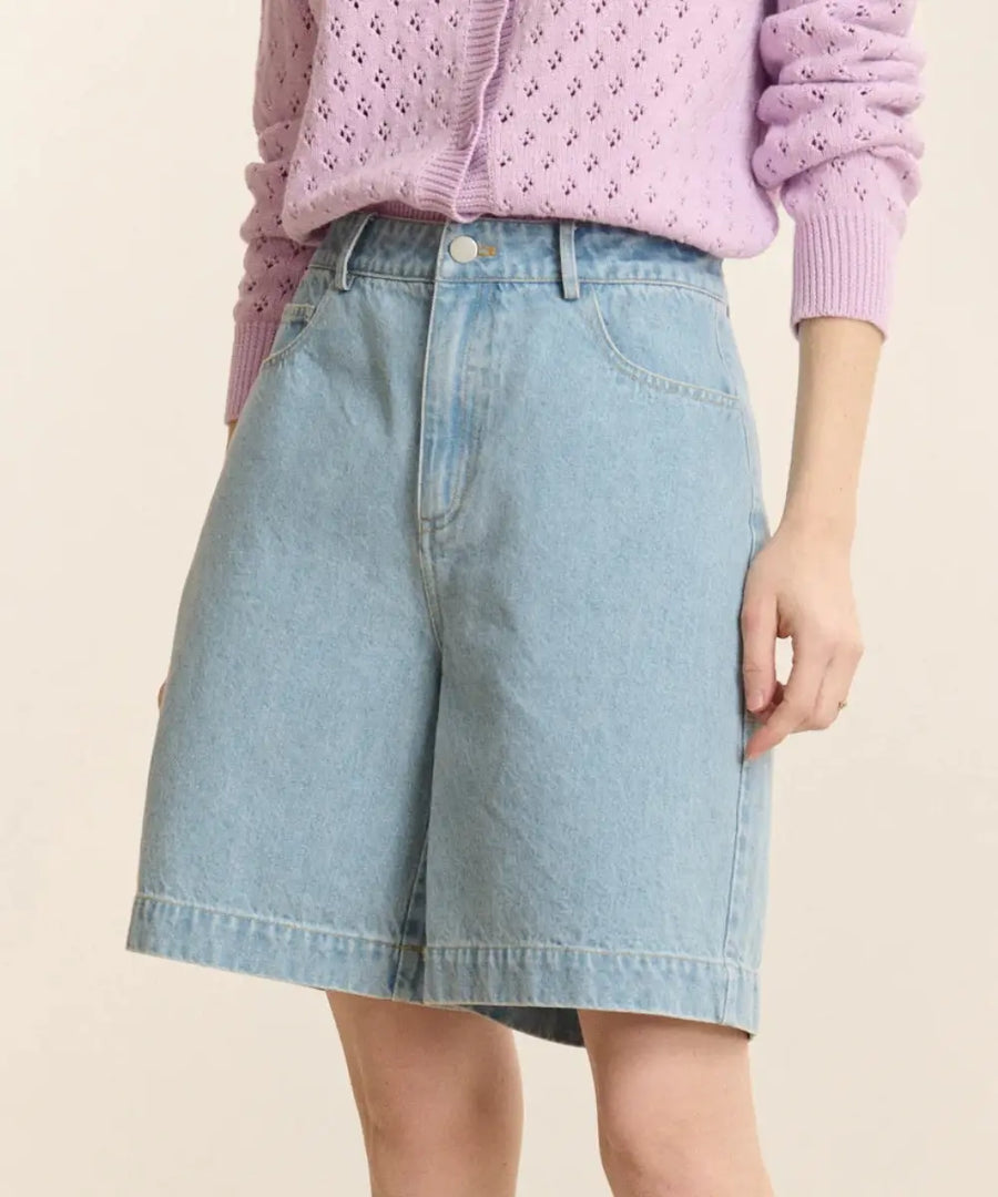 Short coupe bermuda Vosges en denim de la marque Garance Paris