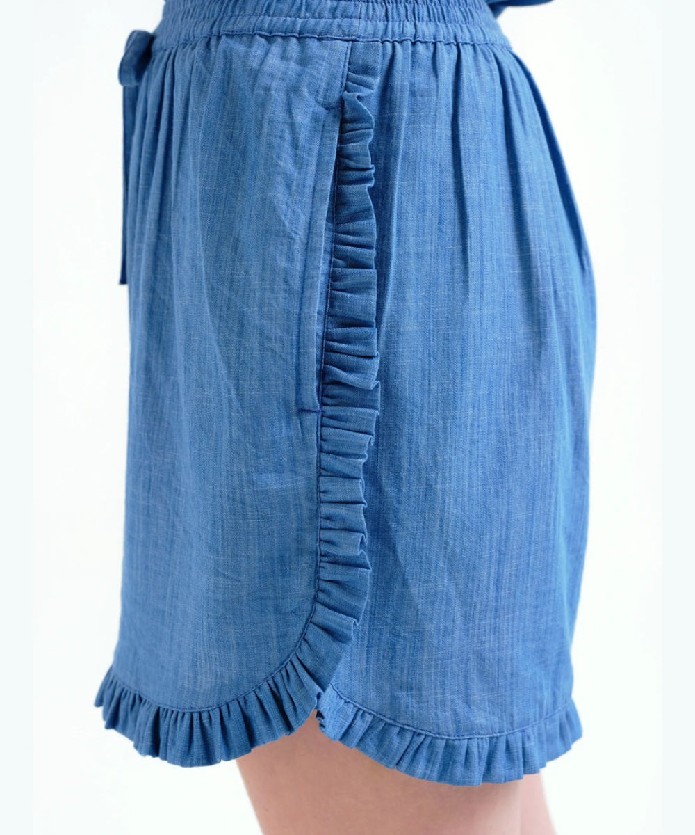 Short chambray bleu clair de Compañía Fantástica