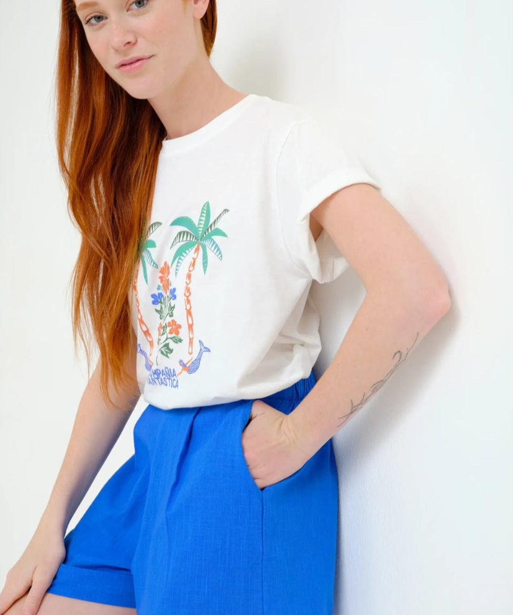 Short coton bleu marine de Compañía Fantástica