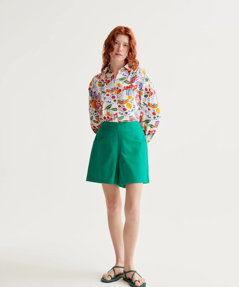 Short coton vert de Compañía Fantástica
