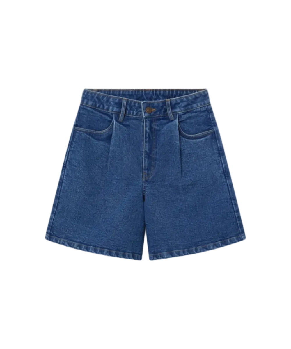 Short denim bleu détail vagues de Compañía Fantástica