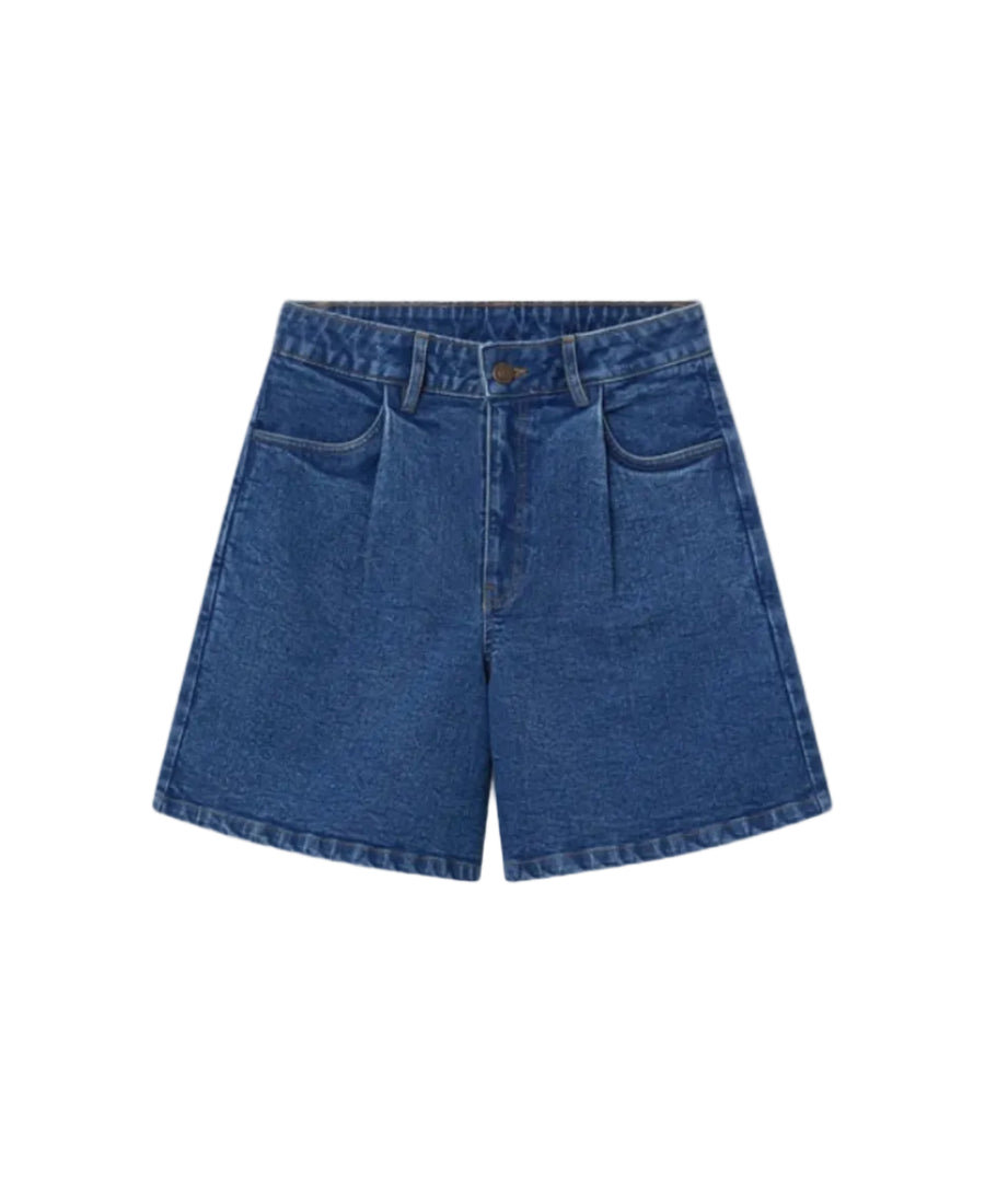 Short denim bleu détail vagues de Compañía Fantástica