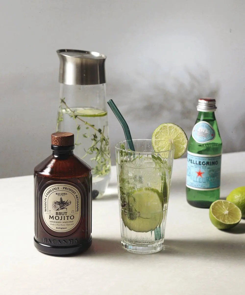 Sirop Brut de Mojito Bio Bacanha en situation