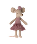 Souris ballerine grande soeur heather maileg avec tutu chine et bandeau de danse.