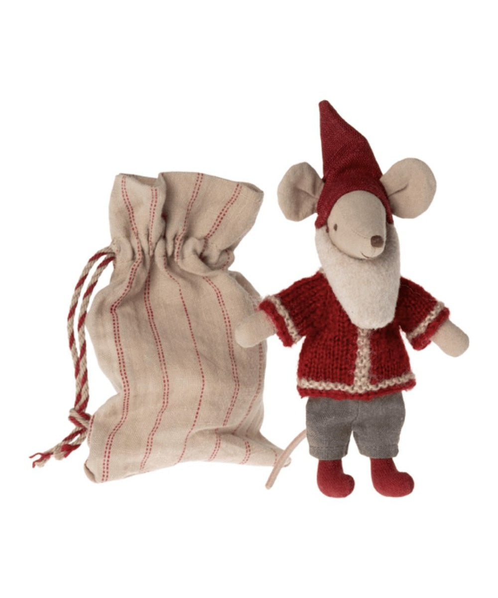Souris Père Noël Maileg et Sa Maison en Pain d'Épices de la marque Maileg