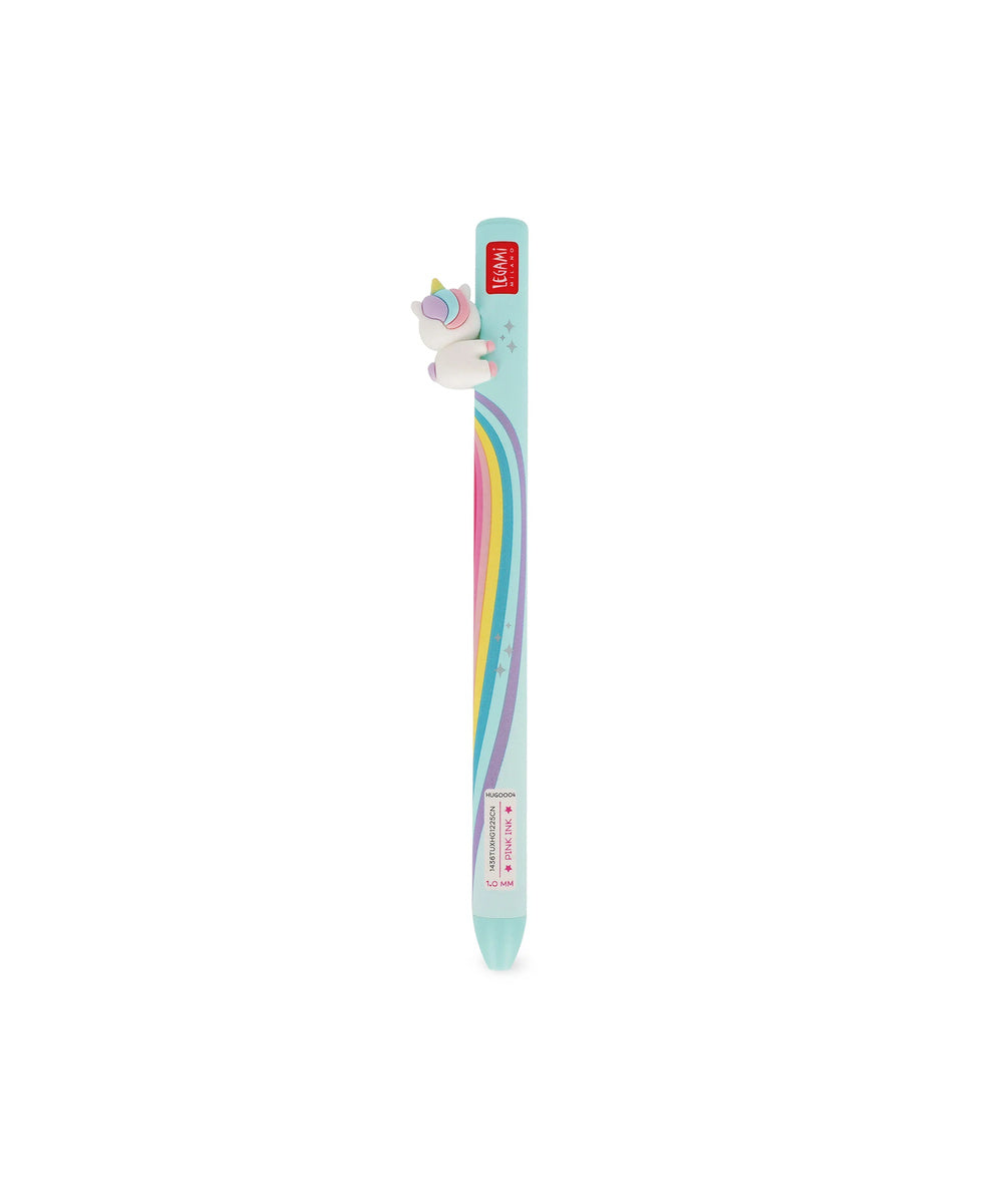 Stylo Licorne Free Hugs Legami vu de dos sur fond blanc