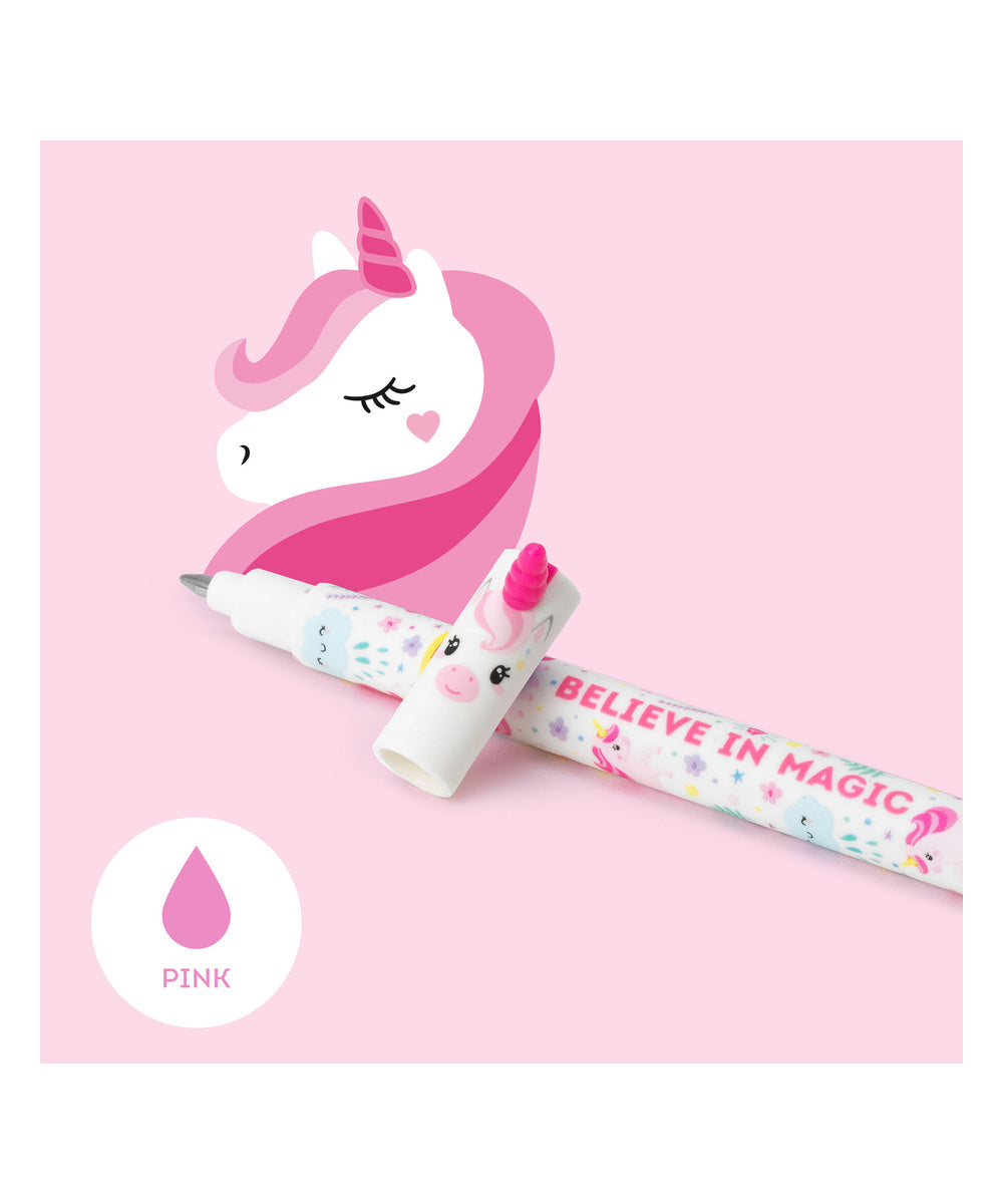 Stylo à Encre Gel Effaçable Licorne de Legami
