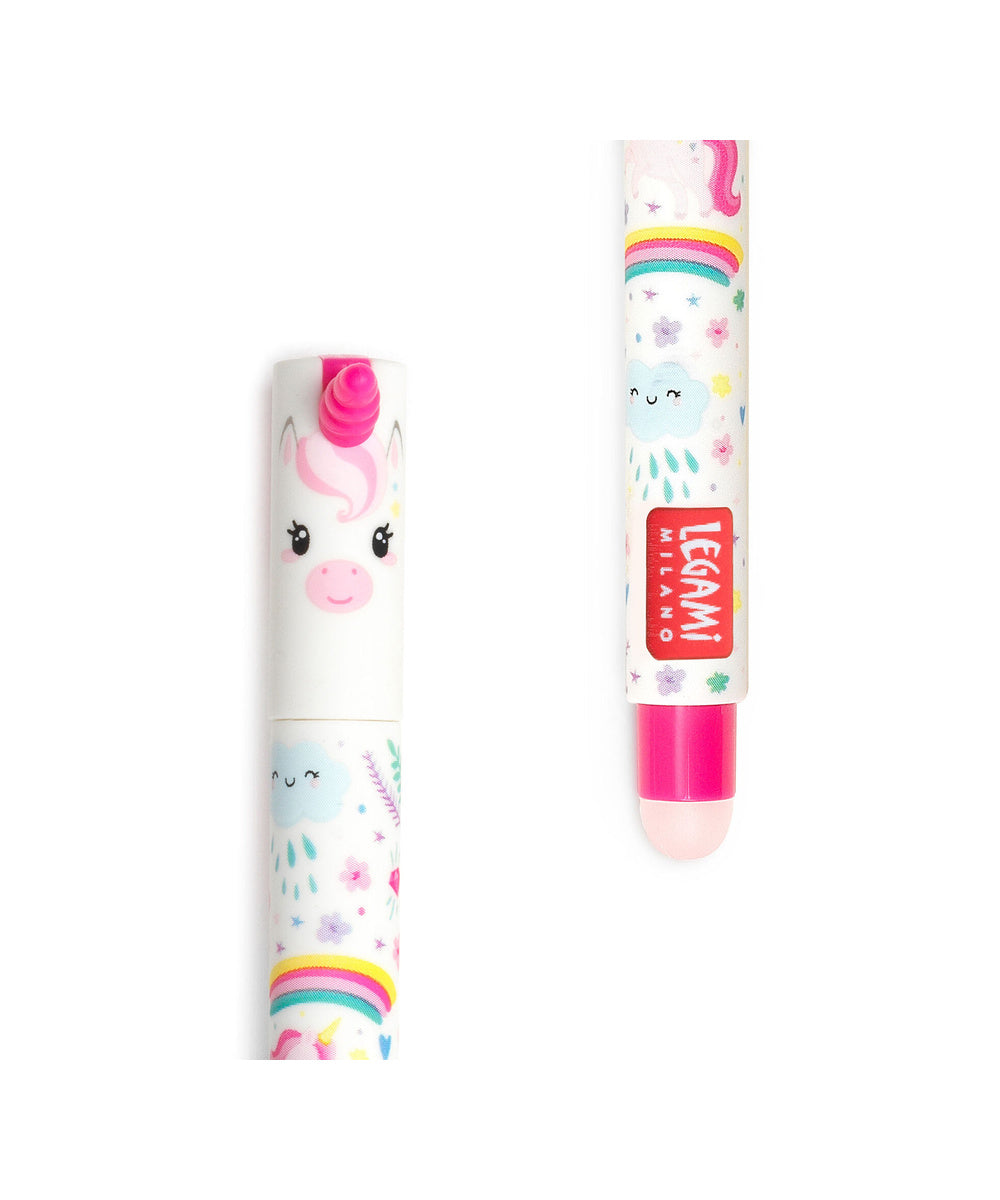 Stylo à Encre Gel Effaçable Licorne de Legami
