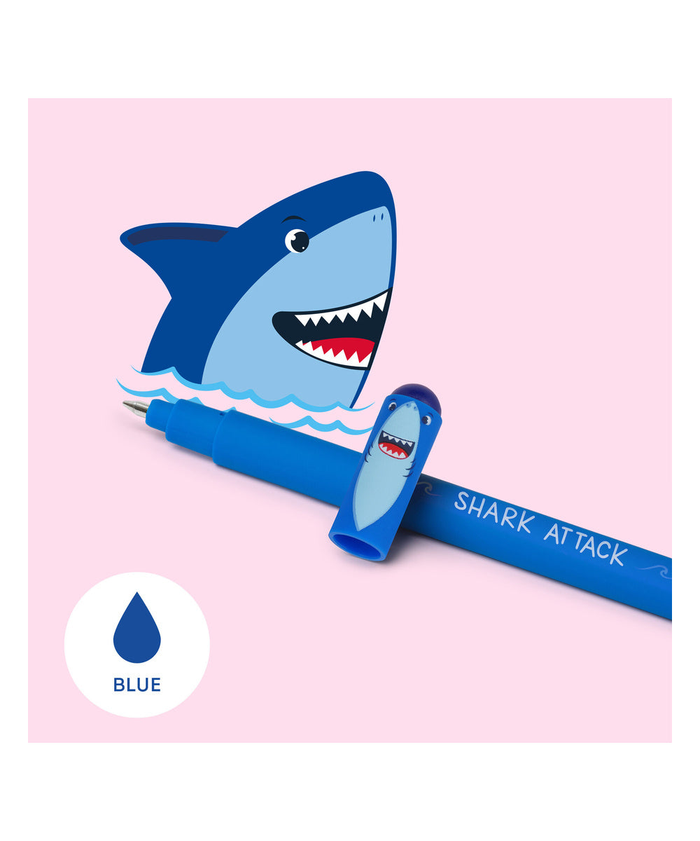 Stylo à Encre Gel Effaçable Requin de Legami