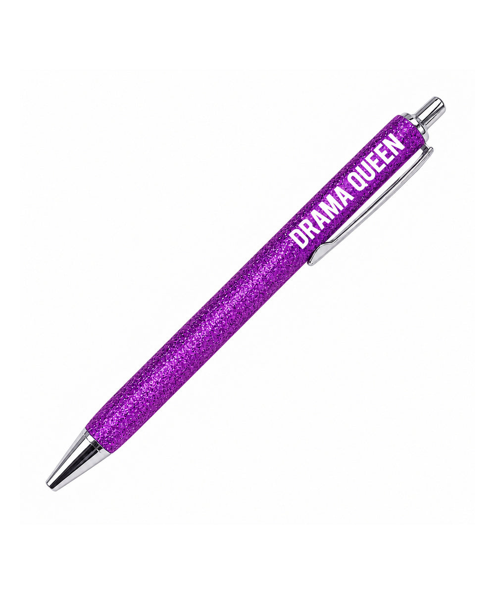 Stylo à paillettes "Drama Queen" Violet