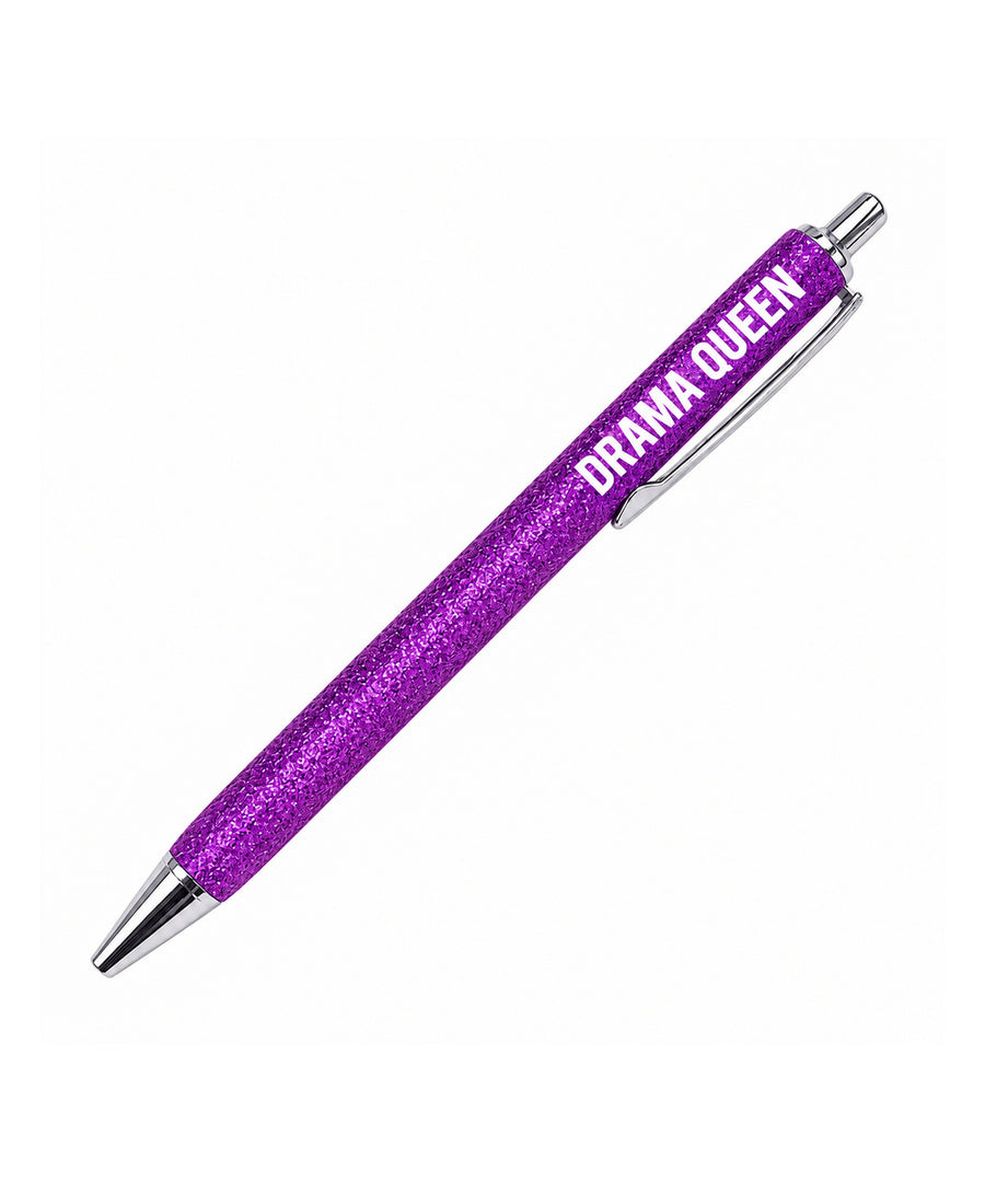 Stylo à paillettes "Drama Queen" Violet