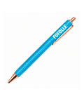 Stylo à paillettes "Fofolle" Turquoise