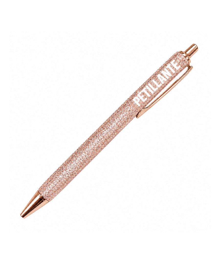 Stylo à paillettes "Pétillante" Rose Gold
