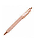 Stylo à paillettes "Pipelette" Rose Gold