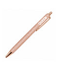 Stylo à paillettes "Queen" Rose Gold