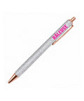 Stylo à paillettes "Râleuse" Silver