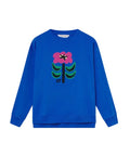 Sweat bleu à patch fleurs Neo Garden de Compañía Fantástica