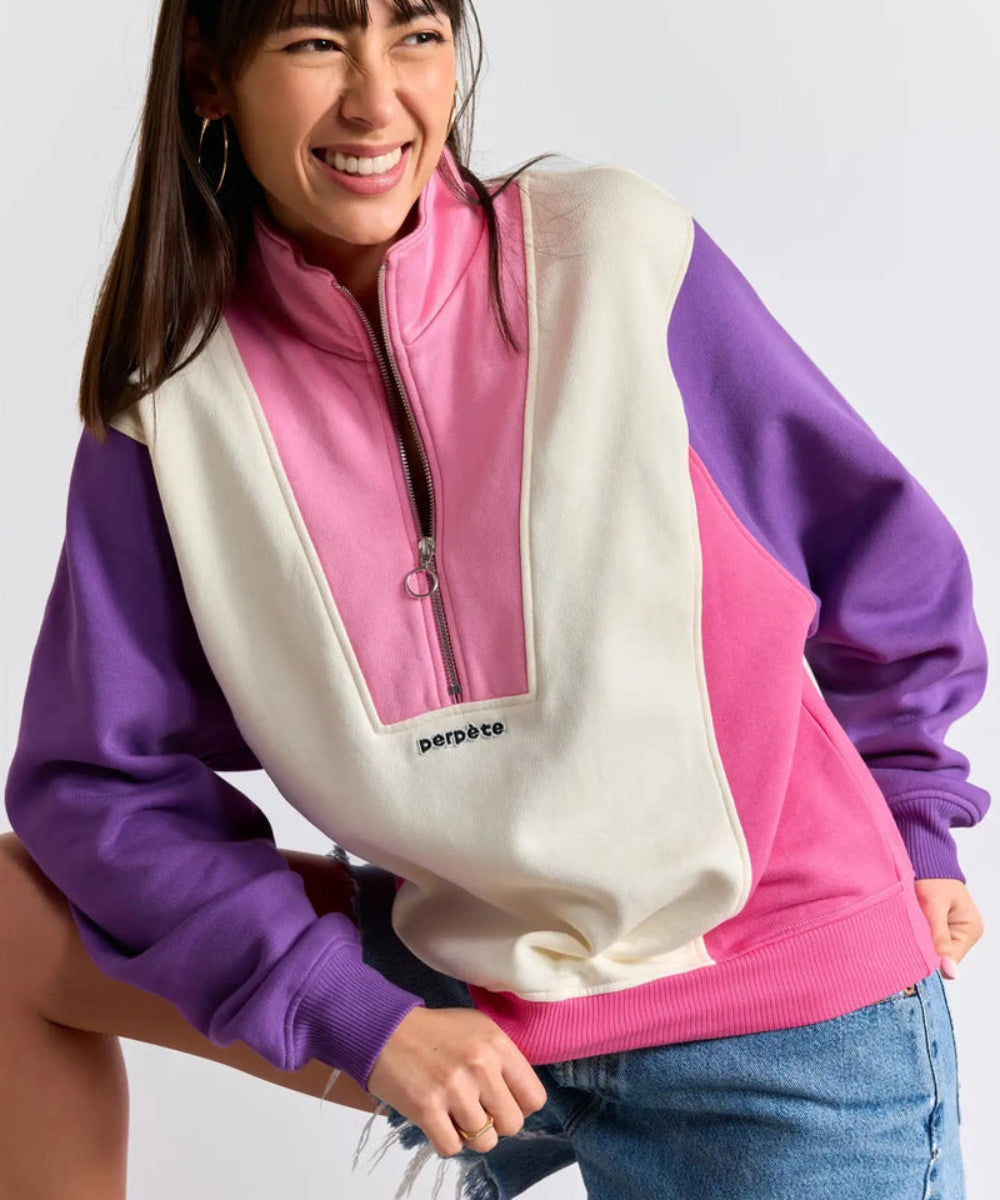 Sweat Emma rose en coton biologique Perpète