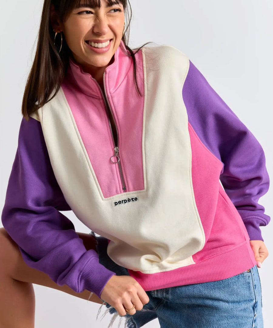 Sweat Emma rose en coton biologique Perpète