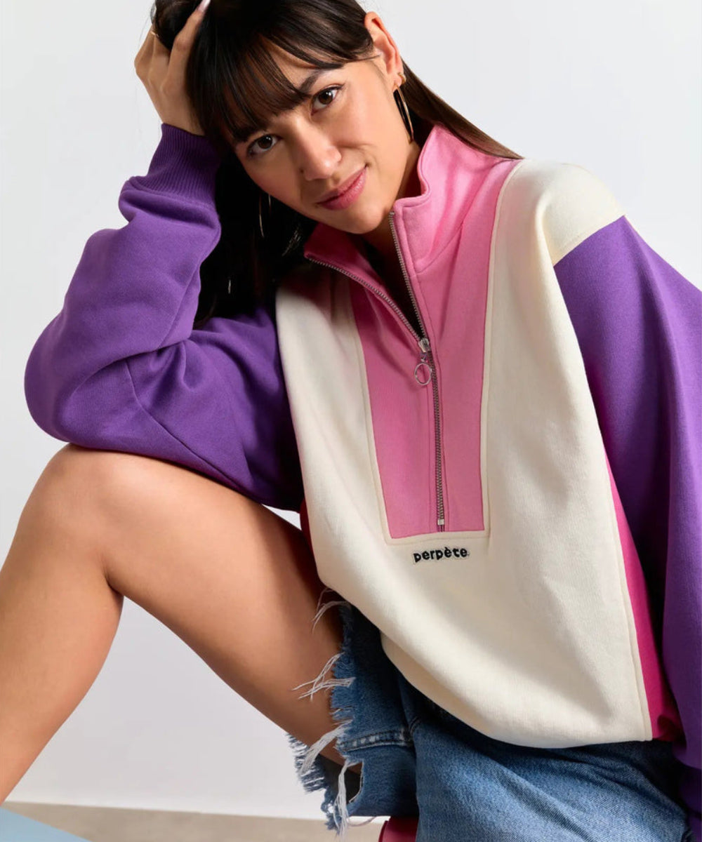 Sweat Emma rose en coton biologique Perpète