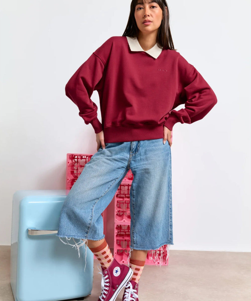 Sweat Geri bordeaux en coton biologique Perpète